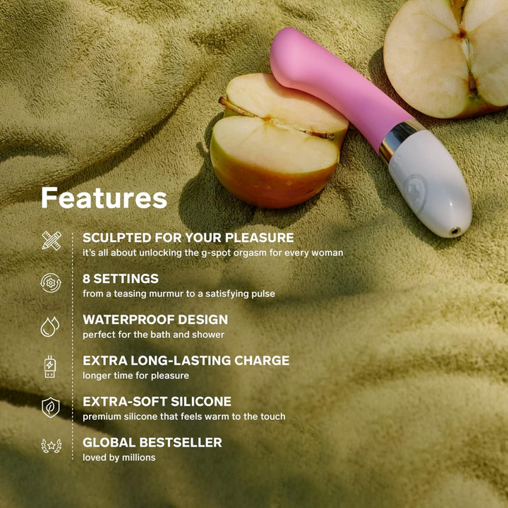 FEATURES. SCULPTED FOR YOUR PLEASURE. 8 SETTINGS. WATERPROOF DESIGN. EXTRA LONG-LASTING CHARGE. EXTRA-SOFT SILICONE. GLOBAL BESTSELLER. 