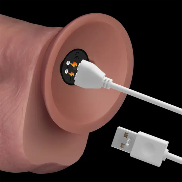 magnetic charging from 12 inch Vibrating Dual Density Power Cock by LoveToy 