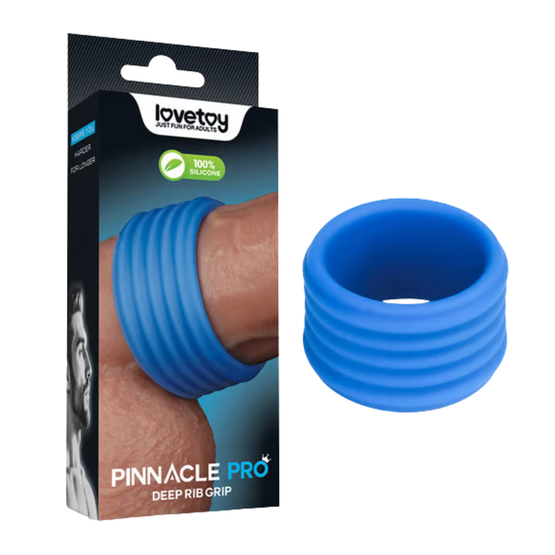 Pinnacle Pro Deep Rib Grip Ring as seen next to packaging 