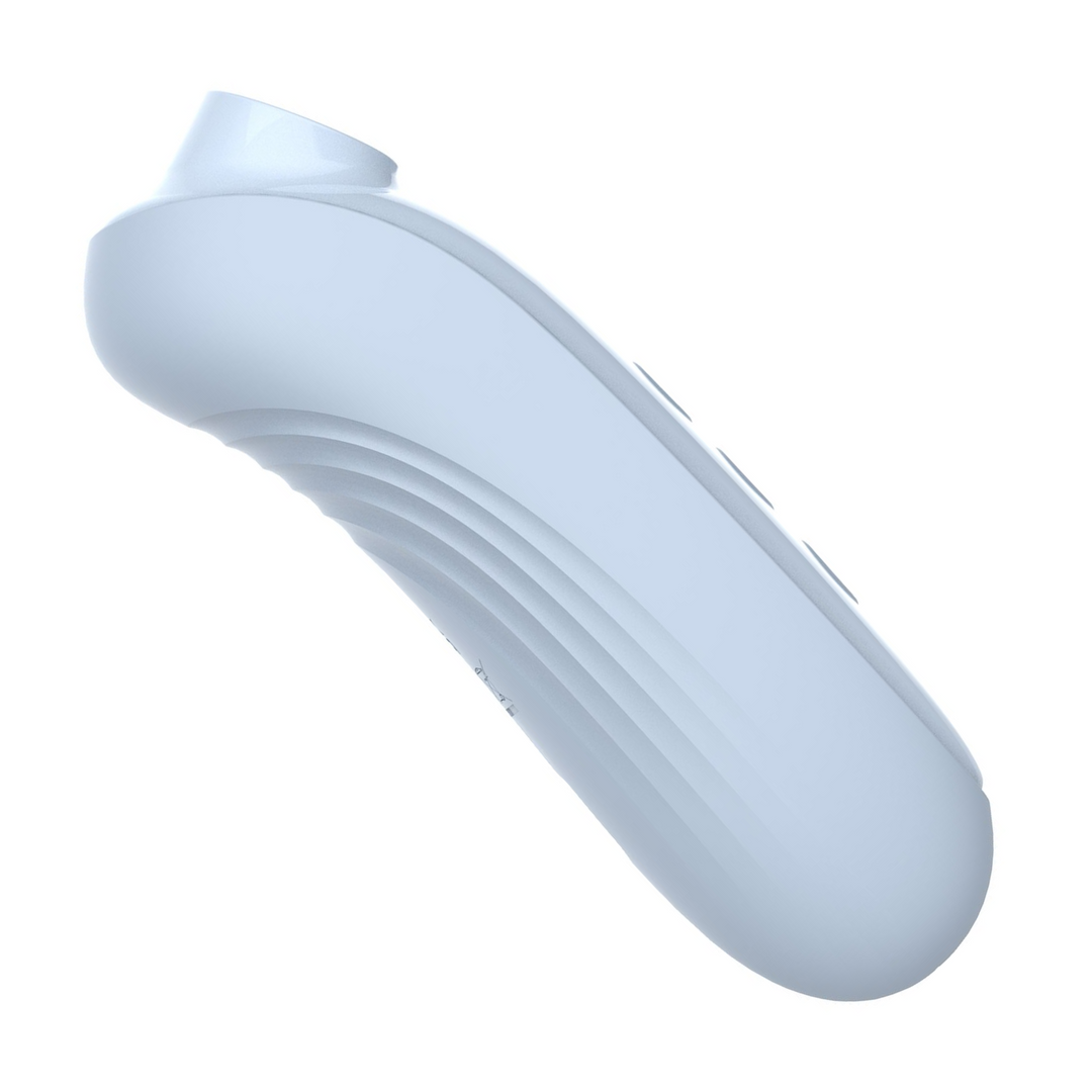 side view of Blue Air Pulse Toy with no attachment on it 
