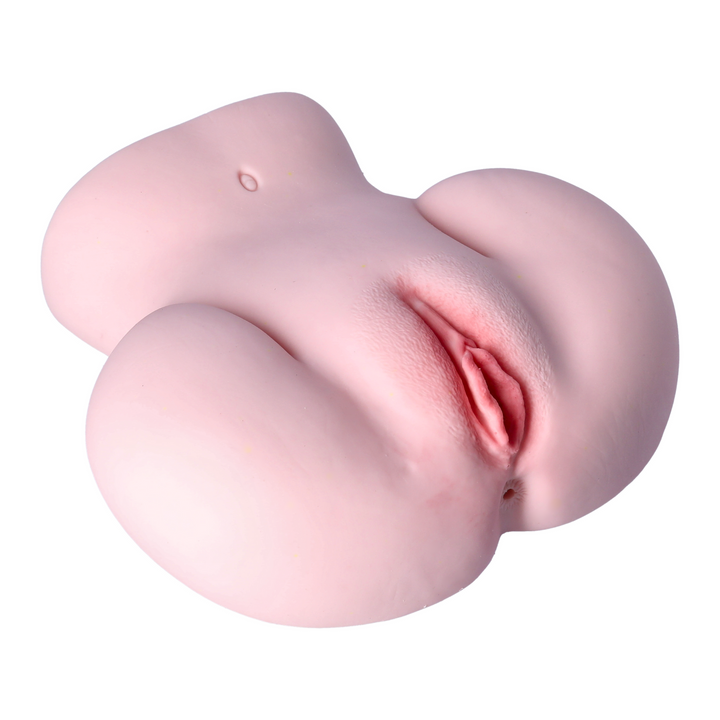 angled front view of Realistic Vagina Spread Eagle Anal Sex Toy Masturbator by TooTimid