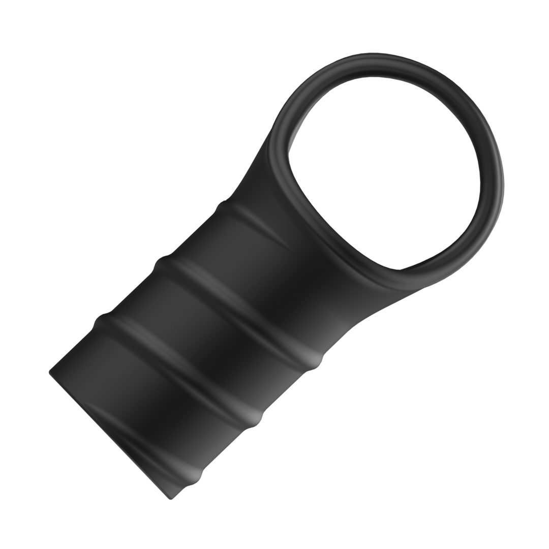 underside of silky smooth silicone Spiral Penis Sleeve 