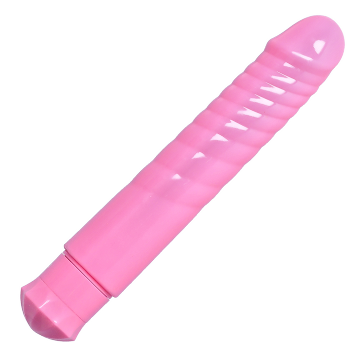 full product view of TopCat Ribbed Vibrator in pink 