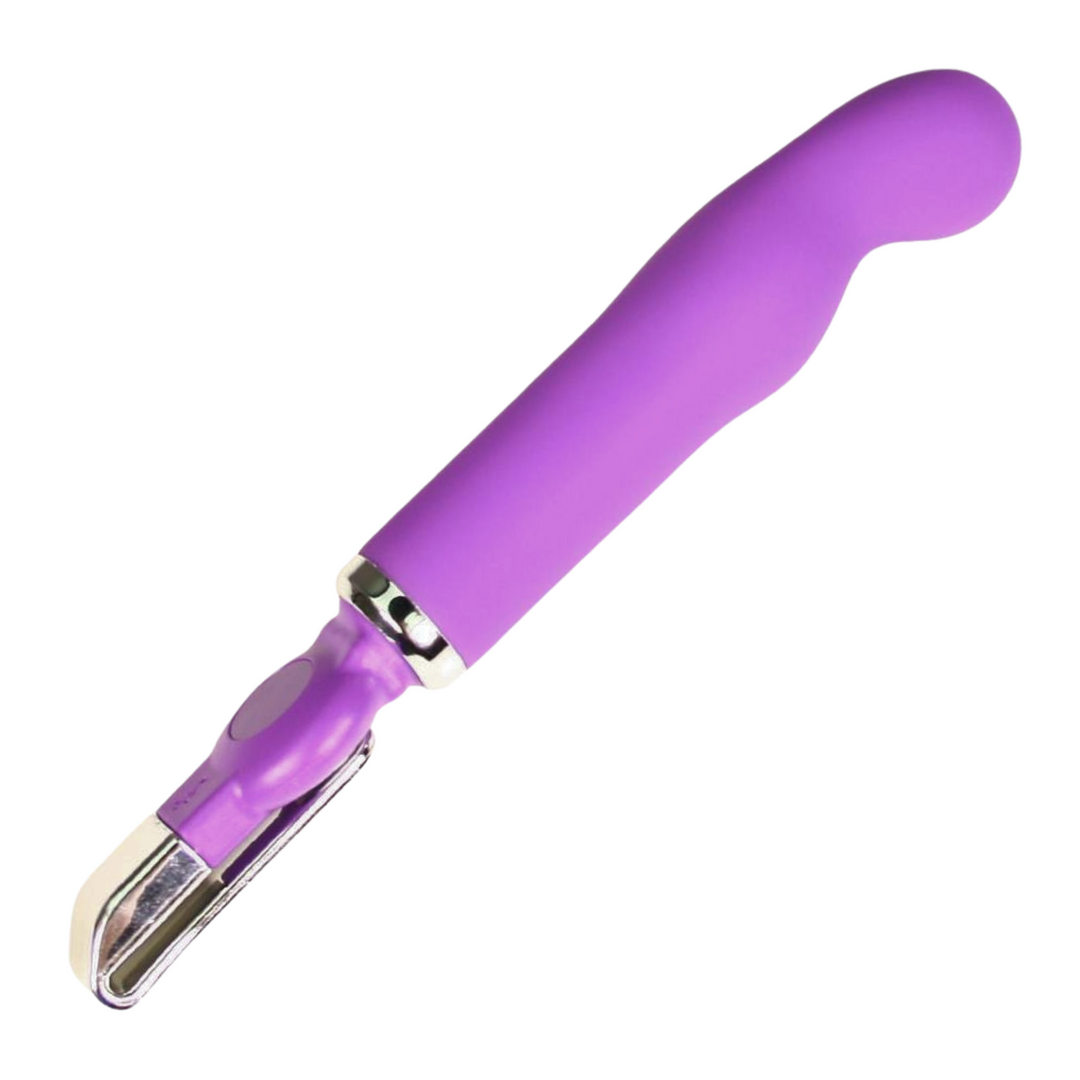 side view of Rechargeable Purple Vibrator 