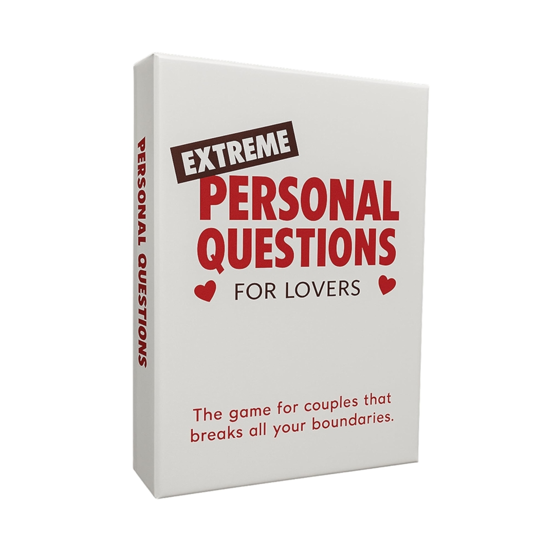 angled frontside of Extreme Personal Questions for Lovers Couples Game packaging 