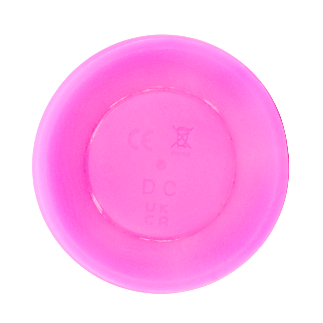 view of charging port from Twirling Pink G-Spot Dildo 