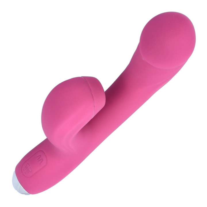 angled view of bulbous tip from dual action air pulse vibrator 