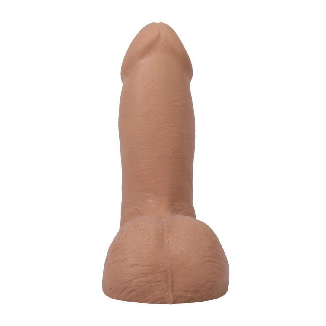 underside of 5 Inch Realistic Cock with Balls Ultraskyn Dildo 
