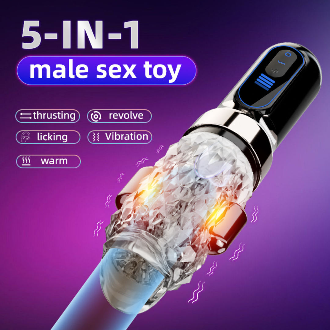 5 in one Automatic Vibrating Male Masturbator male sex toy 