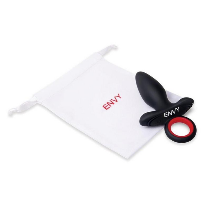view of storage bag and vibrating anal plug 