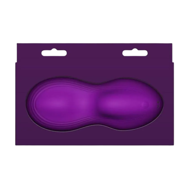 backside of Grinders Tremor App Controlled Rechargeable Silicone Vibrating Dual Motor Pad packaging 