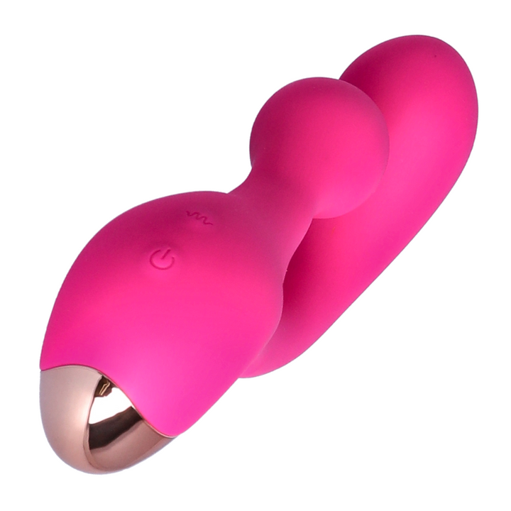 view of power control buttons from handle on Rotation Clitoris G Spot Vibrator 
