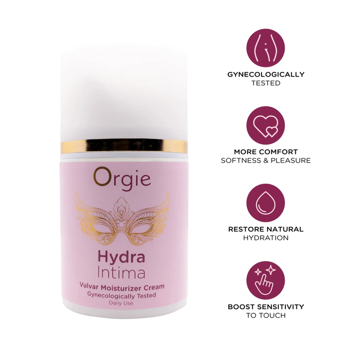 Orgie Hydra Intimate Vulvar Moisturizer Cream product features 