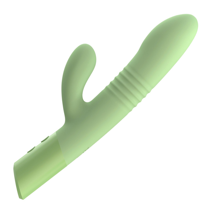 side view of Telescopic Thrusting Silicone Rabbit Vibrator 