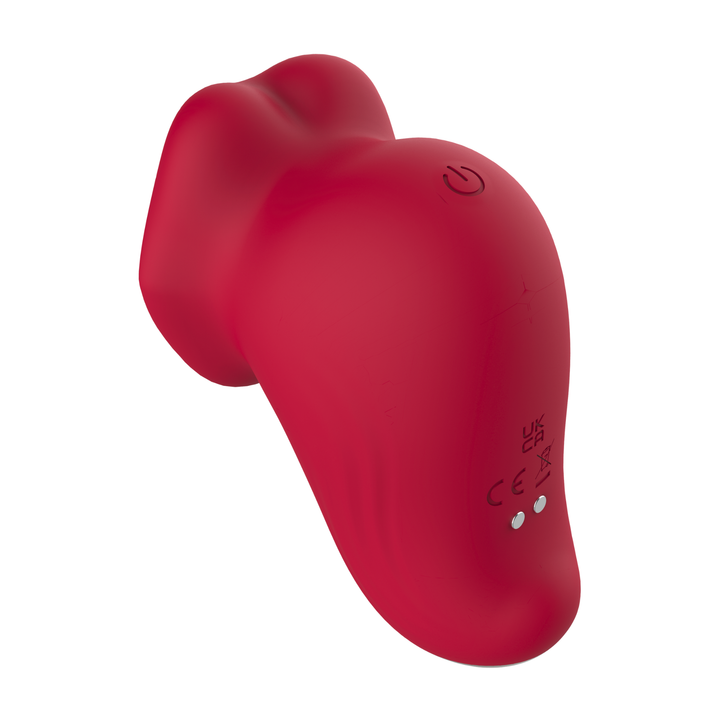 view of magnetic charging dock from Mouth-Shaped Clitoral Air Kisser 