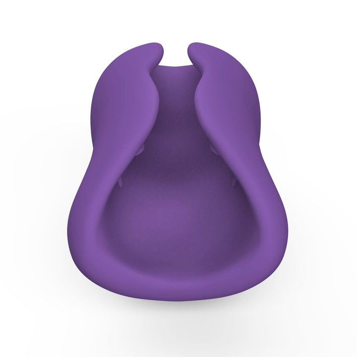 angled top side view of Ribbed Intensifying Hand Job Stroker Aide 