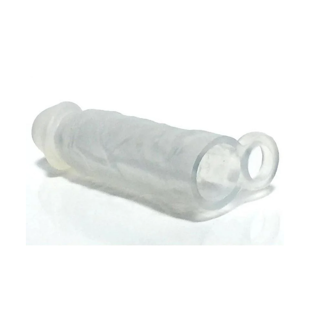 Boneyard Meaty's Super Stretchy Cock Extension laying on its side 