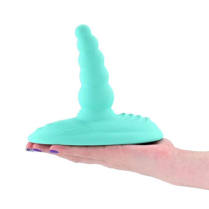 hand holding Grinders Sublime App-Controlled Vibrating Grinder Pad with Beaded Shaft