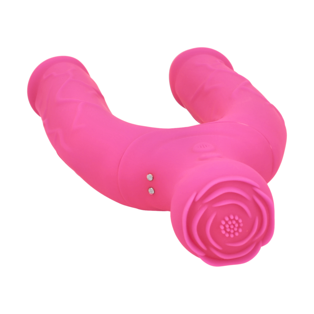 Bendy Silicone Double Dildo Vibrator with Clit Teaser - Fulfill DP Fan TooTimid.com Bendy Silicone Double Dildo Vibrator with Clit Teaser - Fulfill DP Fan TooTimid.com