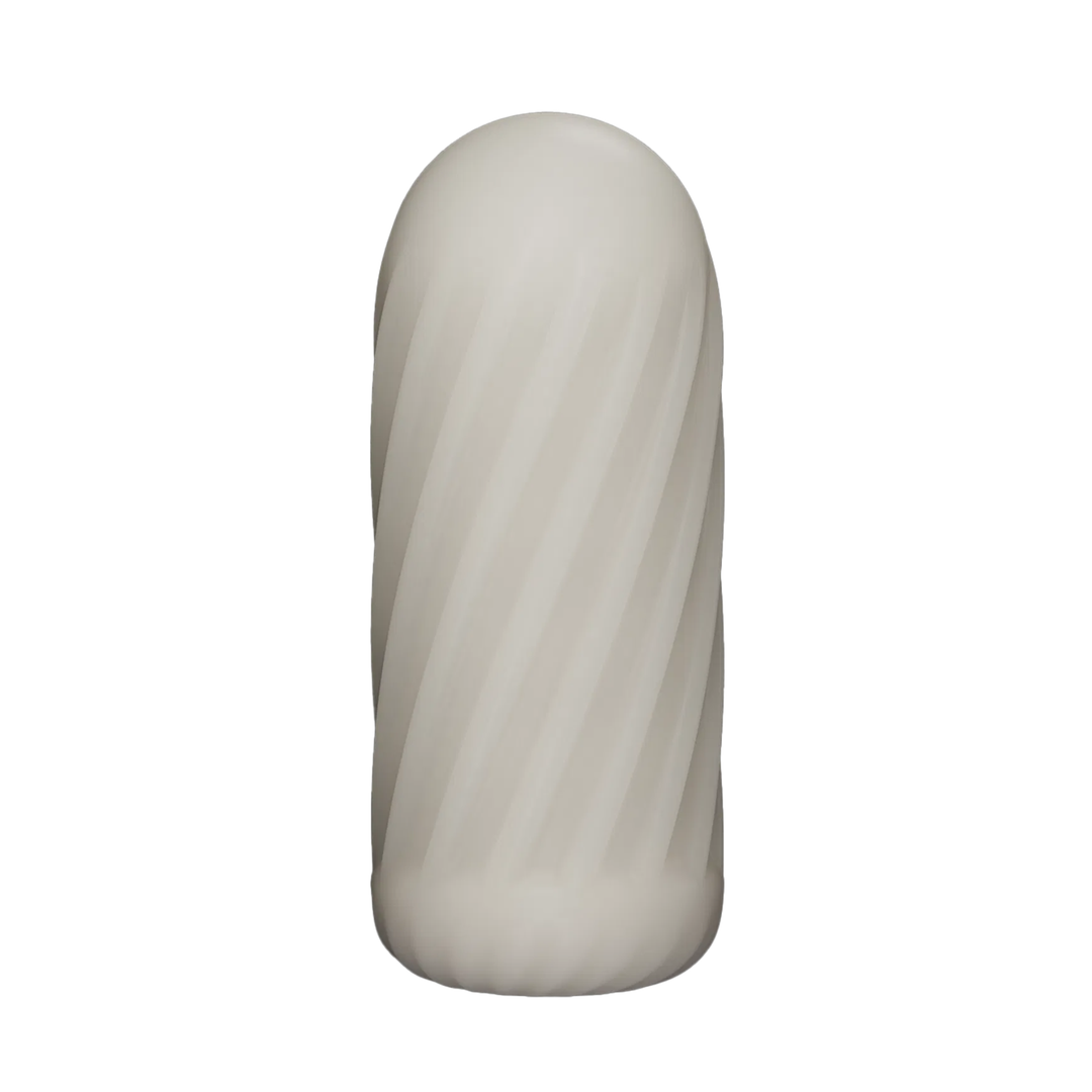 view of outside texture on Knights Ring Vibrating Dual Purpose Sleeve-Spiral 