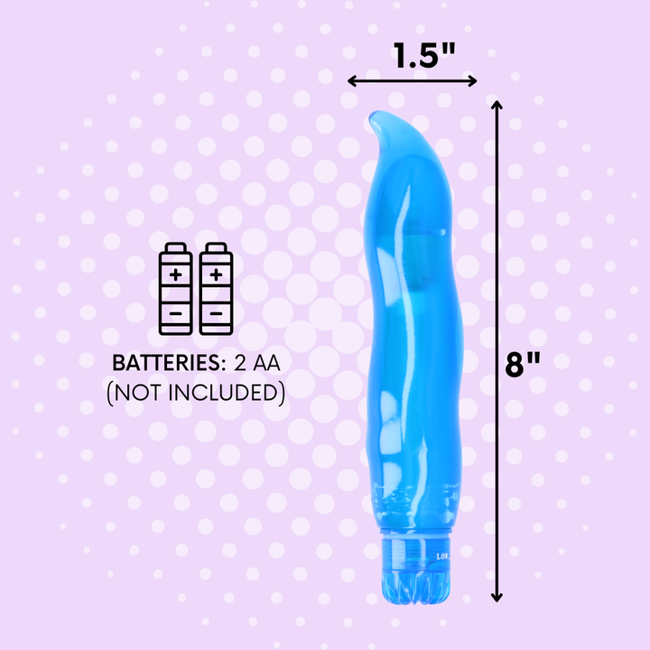1.5 INCHES WIDE 8 INCHES LONG BATTERIES: 2 AA NOT INCLUDED 