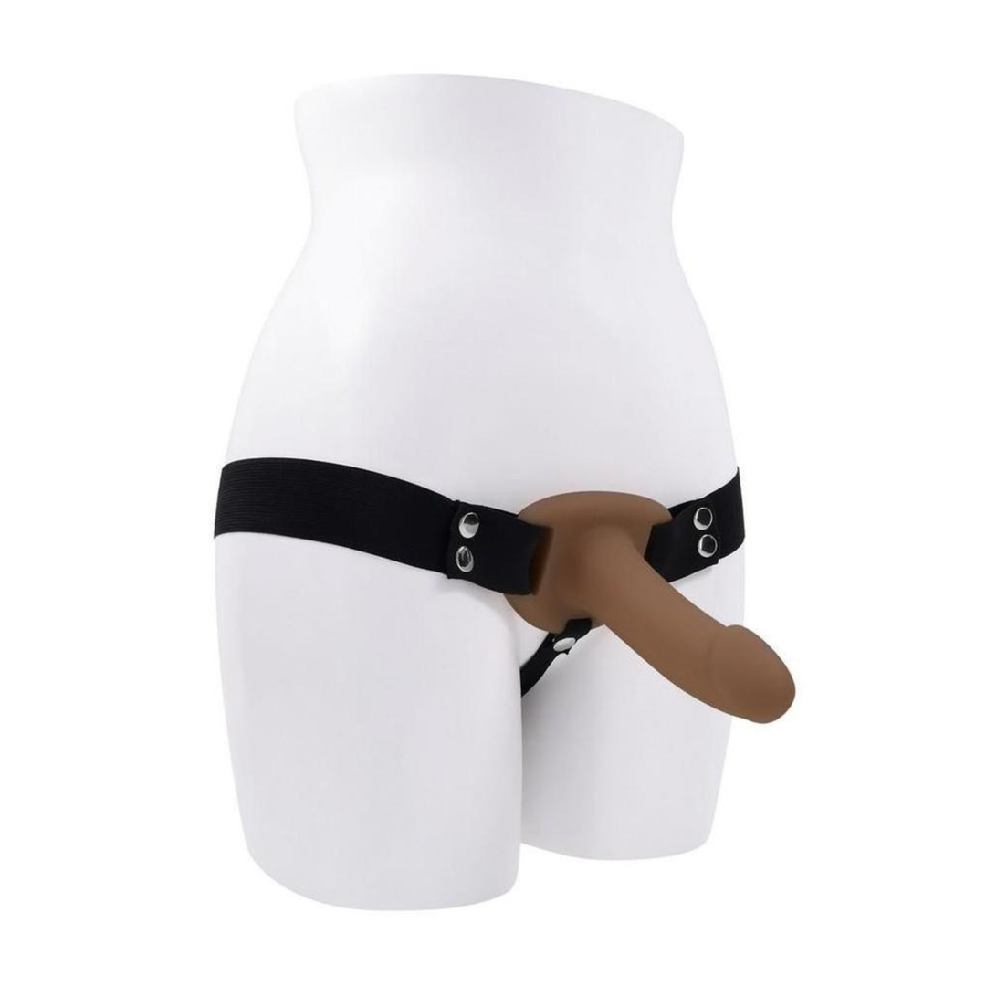 brown Selopa Our First Hollow Strap-On on a mannequin 