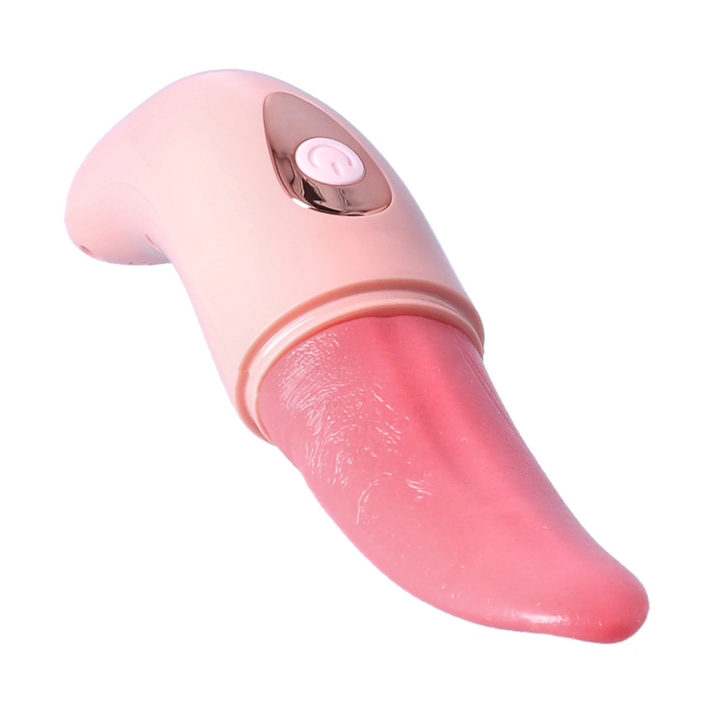 angled side view of soft TPE tongue from adult toy 