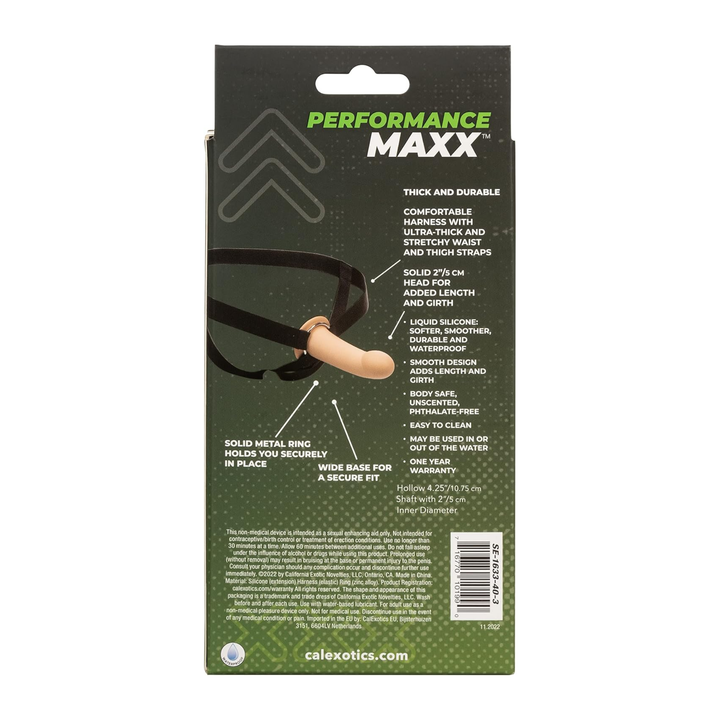 backside of Performance Maxx Extension with Harness packaging 