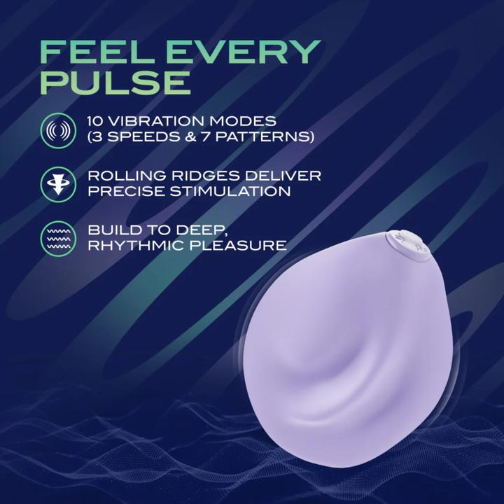 feel every pulse from the Urself Pulse Pad Rechargeable Silicone Grinder with Remote 