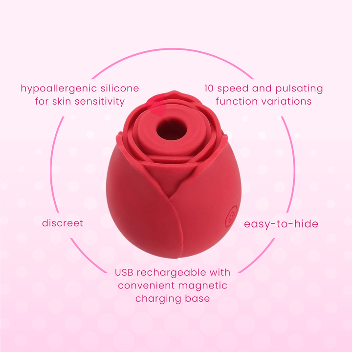 Hypoallergenic silicone, discreet, easy-to-hide, USB rechargeable