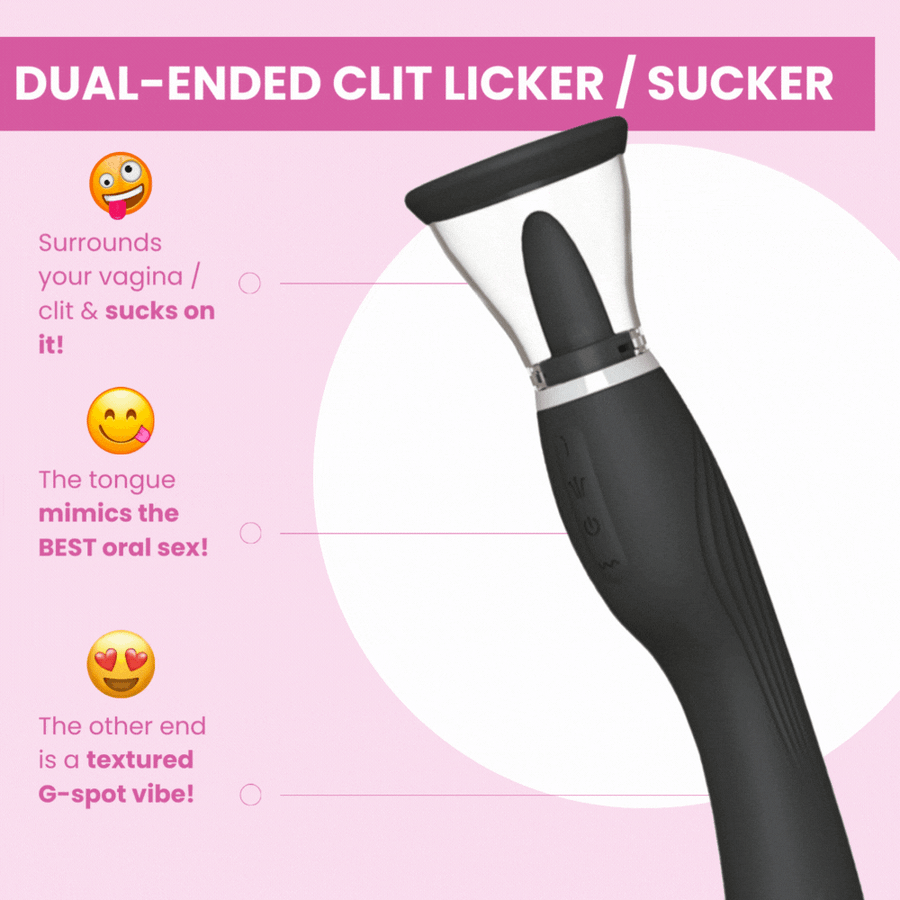 Dual-ended clit licker and sucker