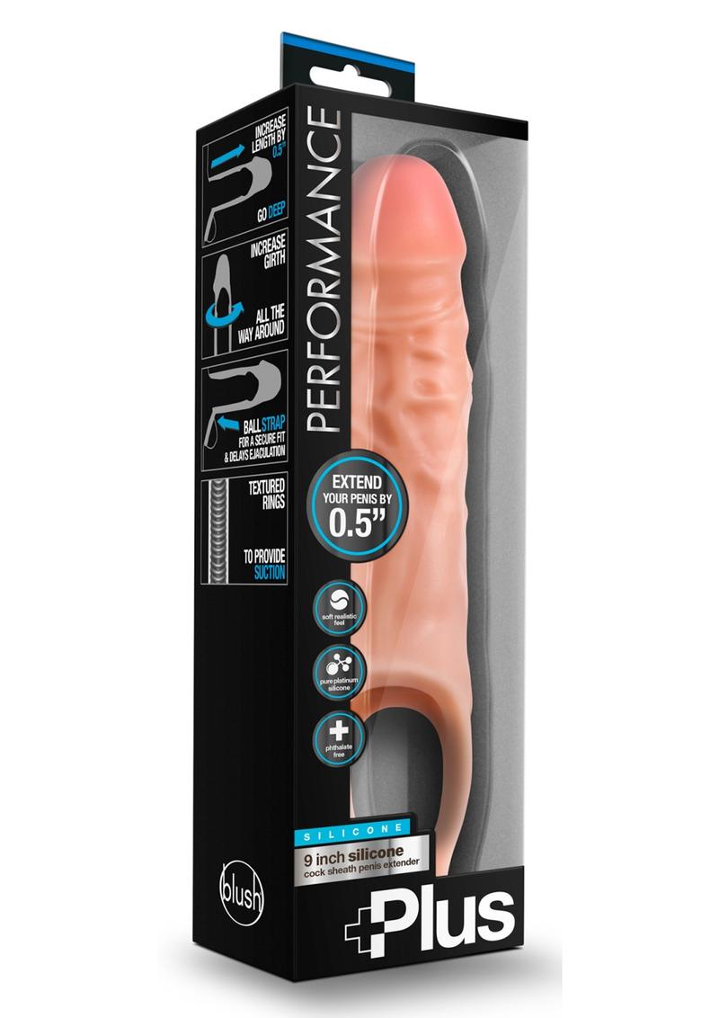 Performance Plus penis extension as seen in black box packaging 