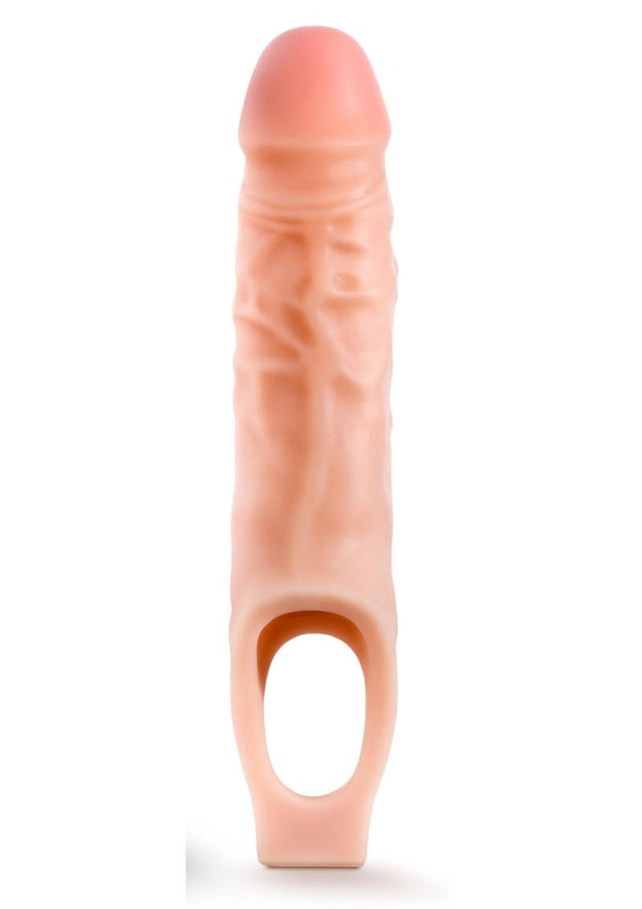 Performance plus penis extension seen standing up with veins on shaft 