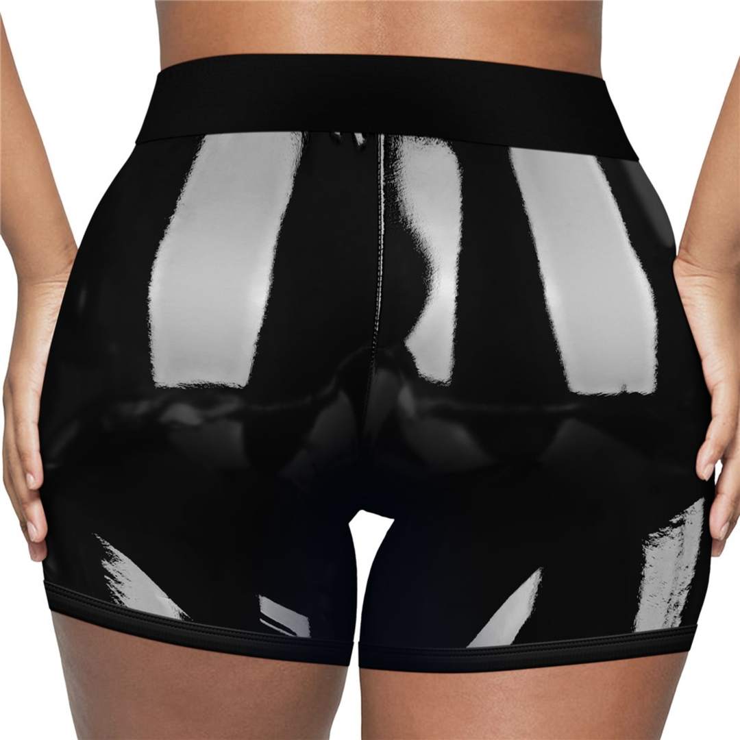 backside of INGEN Chic Strap-On Shorts as seen worn by a woman 