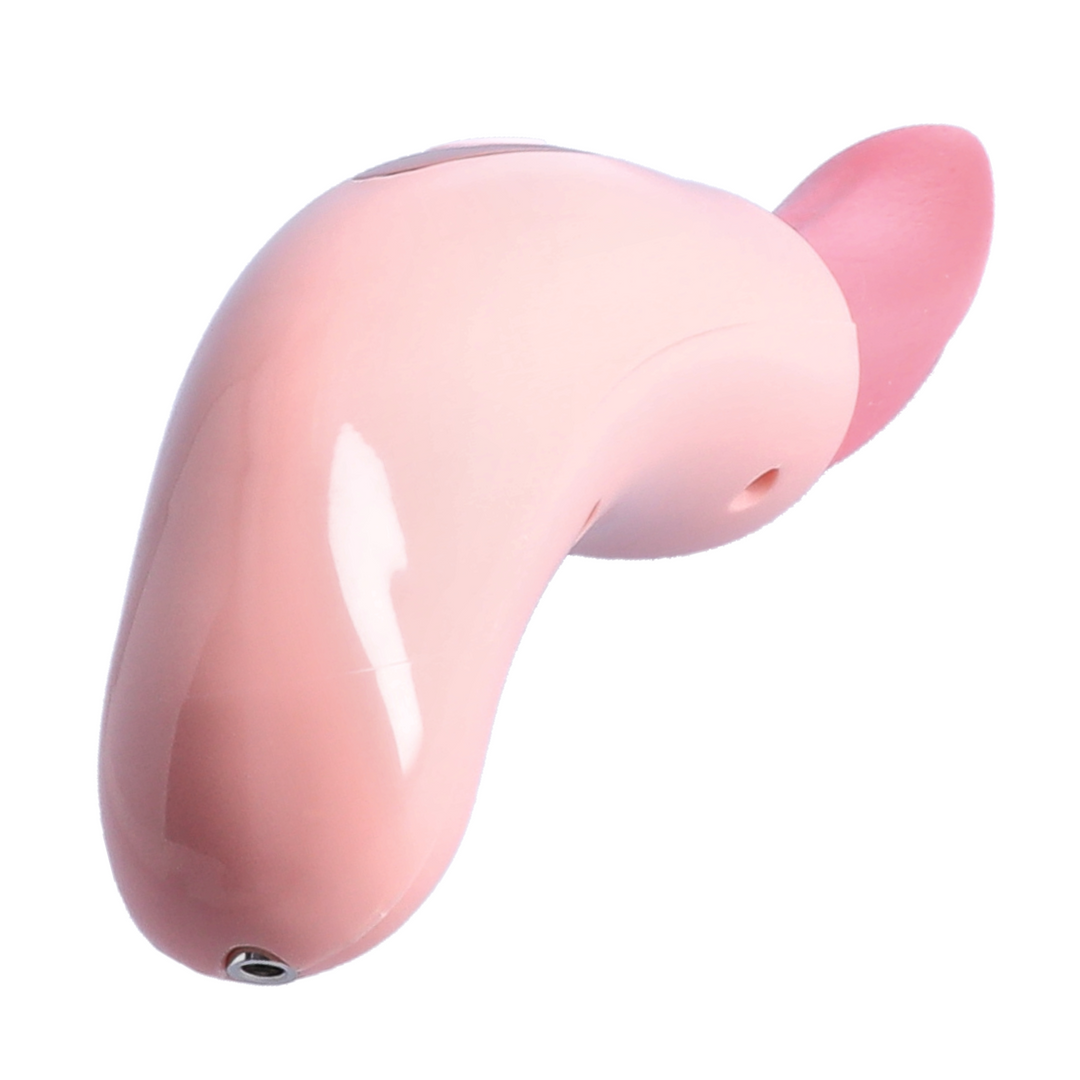 view of charging port from Pink Rechargeable Licking Tongue 