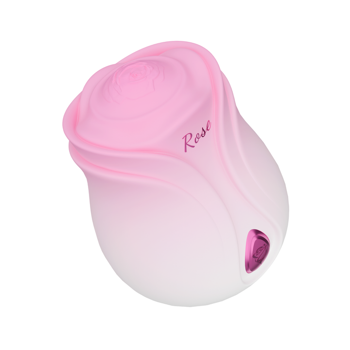 angled view of tapper on Rose-Shaped Tapping Clit Stimulator 