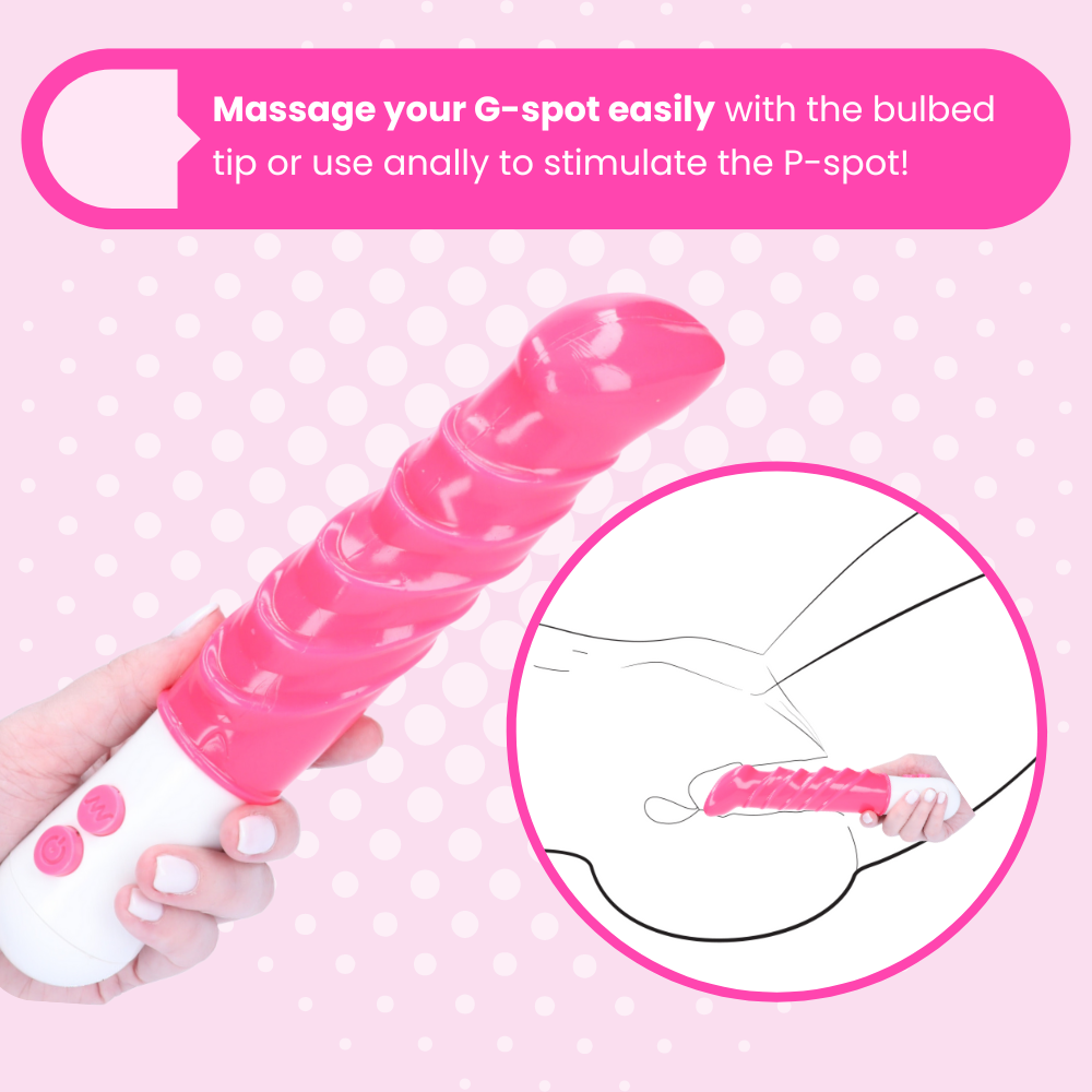 Massage your G-spot easily with the bulbed tip or use anally to stimulate the P-spot!