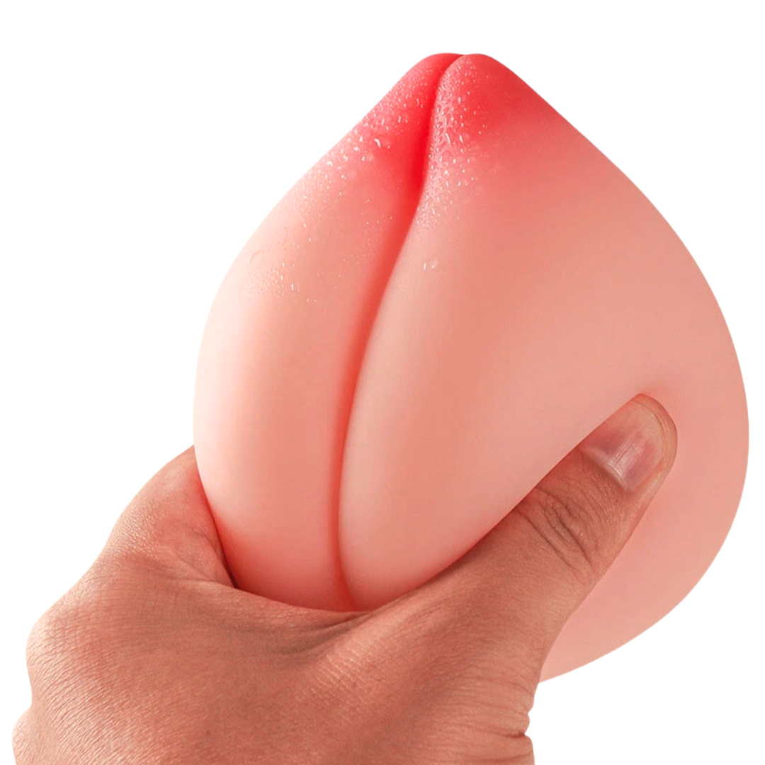 hand squeezing Tits and Ass Peach Masturbator