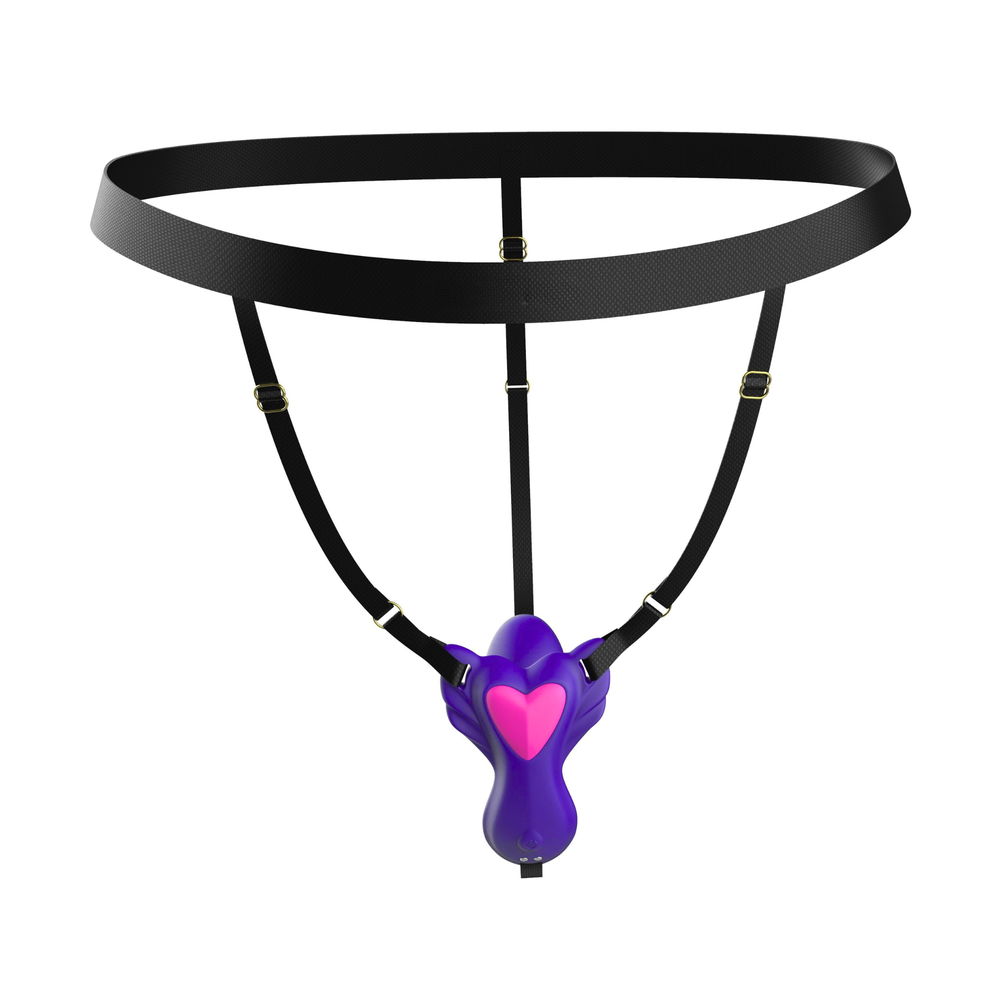 Wearable G-Spot Vibrator with harness full product view 