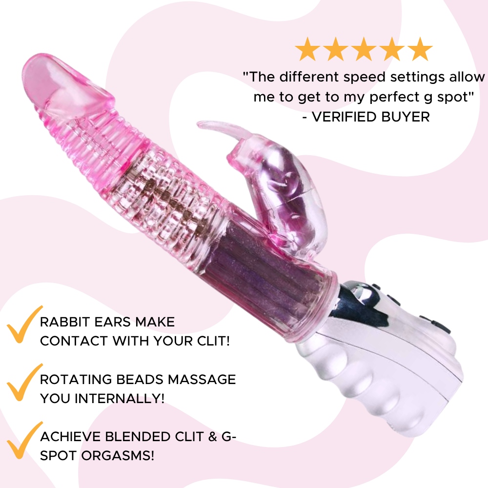 customer review with product features Rotating Rabbit Dual-Action Vibrator
 