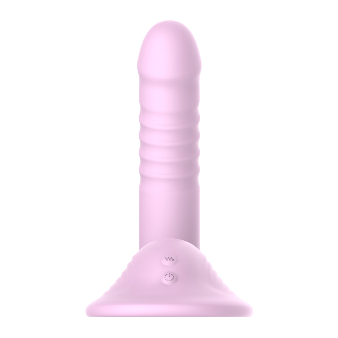view of control buttons on Thrusting Hands-free Vibrator 