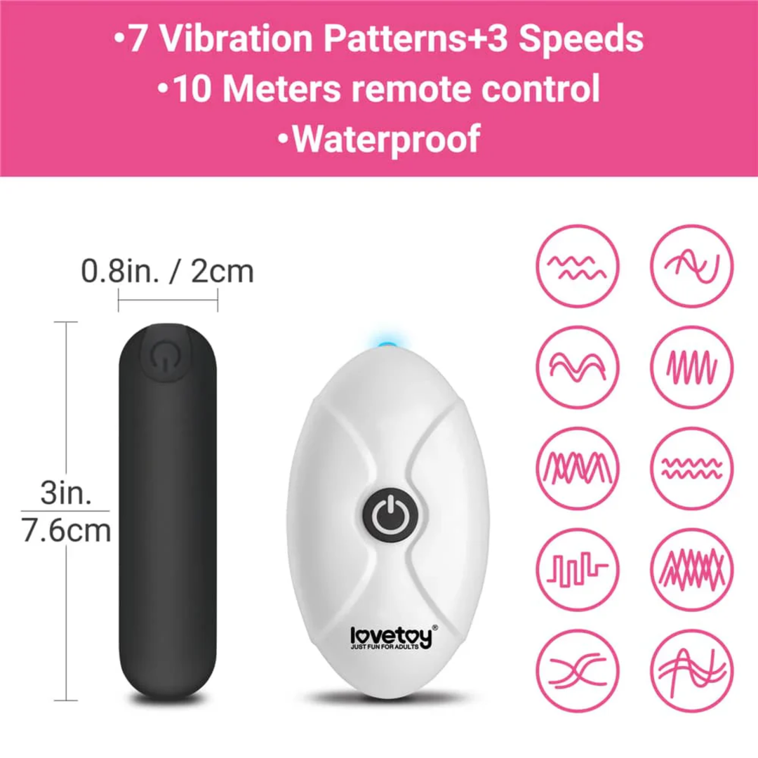 7 vibration. patterns and 3 speeds, 10 meter remote control waterproof INGEN Printed Slut Vibrating Sexy Panties