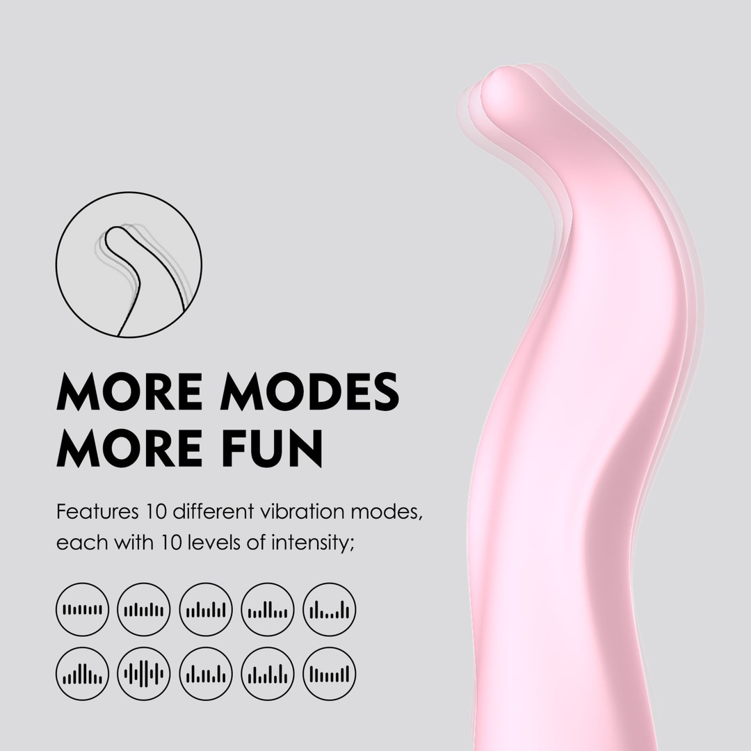 more modes more fun features 10 different vibration modes each with 10 levels of intensity 