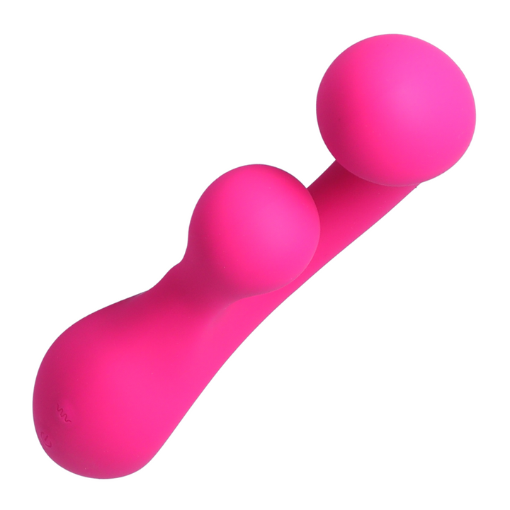 side view of hot pink Rotation Clitoris G Spot Vibrator 