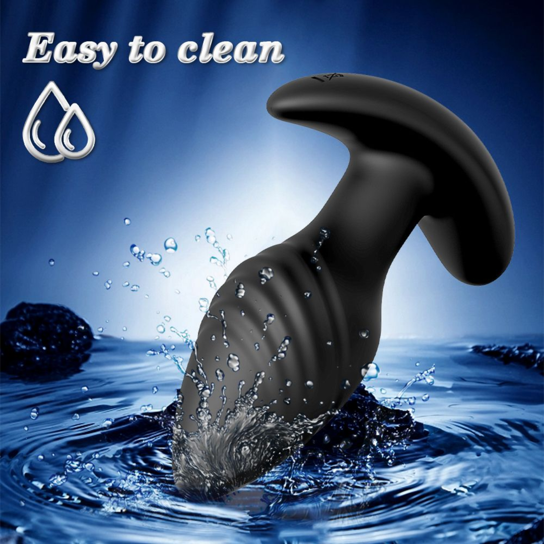 easy to clean Vibrating and Rotating Butt Plug