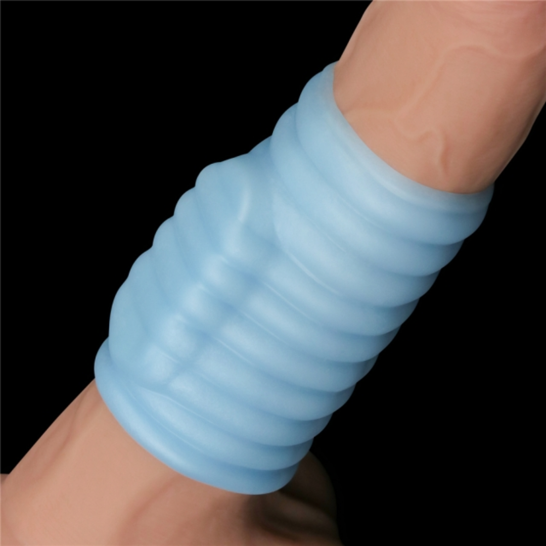Ribbed Vibrating Wave Knights Ring as seen on a dildo 