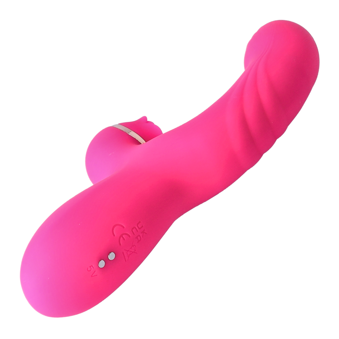 underside of Fingering Clit Tickling Dual Action Vibrator magnetic charging base 