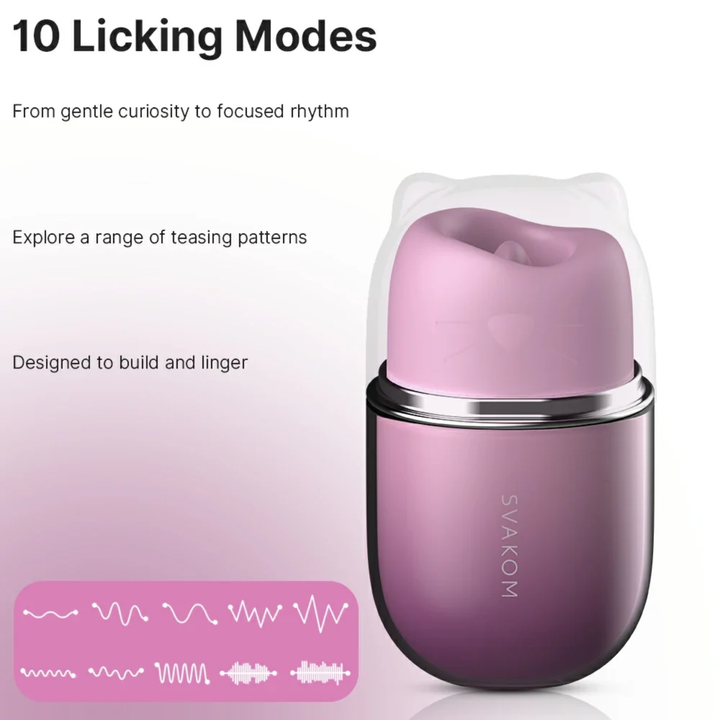 Klitty Silicone Rechargeable Clitoral Stimulator 10 licking modes 