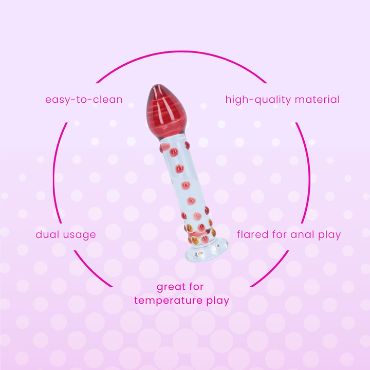 FREE Luxury Nubby Glass Dildo | G-spot or P-spot Play - Make Yourself Squirt!