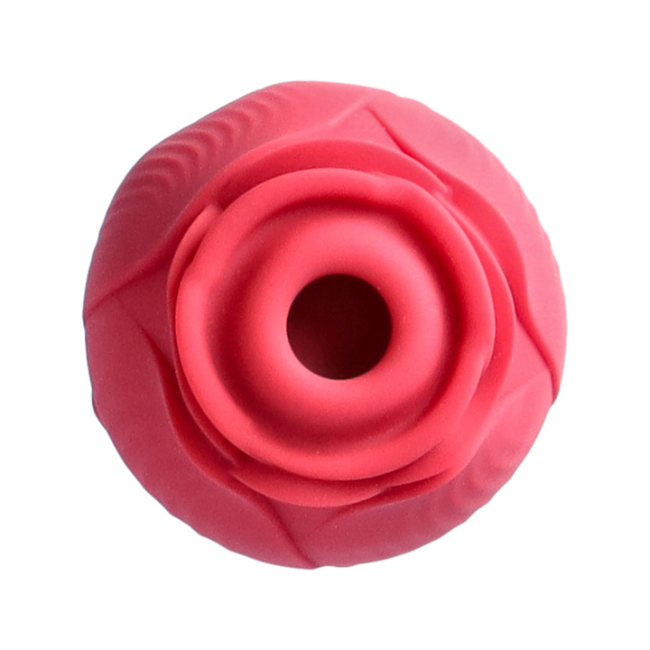 view of air pulser from rose air pulse adult toy with thicker lip by TooTimid rose petals 
